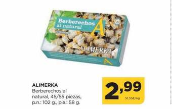 Alimerka Alimerka berberechos al natural oferta