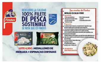 Alimerka Medallones de merluza + espinacas cortadas oferta