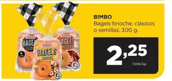 Alimerka Bimbo bagels brioche, clásicos o semillas oferta