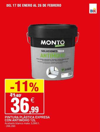 Bricoking Pintura plástica expresa con antimoho 12l oferta