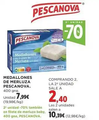 Supercor 2a unidad -70% medallones de merluza pescanova oferta