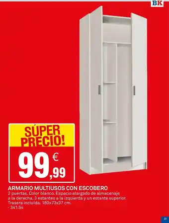 Armario multiusos con escobero