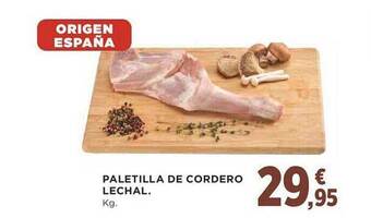 Supercor Paletilla de cordero lechal oferta