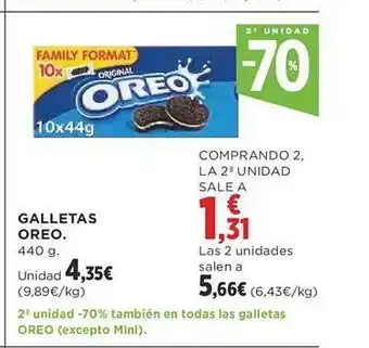 Supercor 2a unidad -70% galletas oreo oferta
