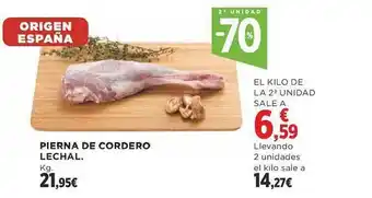 Supercor 2a unidad -70% pierna de cordero lechal oferta