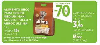 Supercor 2a unidad -70% alimento seco para perro medium maxi adulto pollo y arroz ultima oferta