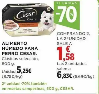 Supercor 2a unidad -70% alimento húmedo para perro cesar oferta