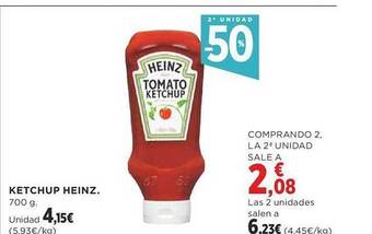 Supercor 2a unidad -50% ketchup heinz oferta