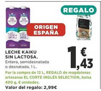 Supercor Leche kaiku sin lactosa oferta