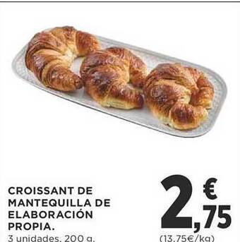 Supercor Croissant de mantequilla de elaboración propia oferta