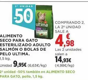 Supercor Exprés Alimento seco para gato esterilizado adulto salmón o bolas de pelo ultima oferta