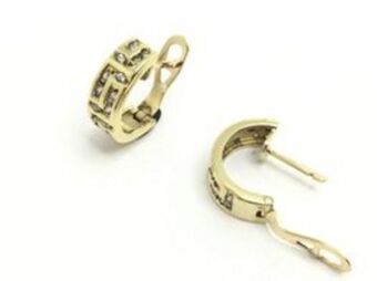 Cash Converters Pendientes oro 18k con circonita oferta