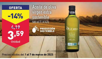 ALDI Aceite de Oliva Virgen Extra Sostenible oferta