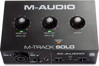 Amazon M-audio m-track solo - interfaz de audio usb, tarjeta de sonido para grabaciones, transmisiones y pódcasts con entradas xl... oferta