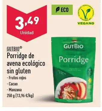 ALDI Porridge de Avena Ecológico Sin Gluten oferta
