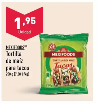 ALDI Tortilla de Maíz Para Tacos oferta