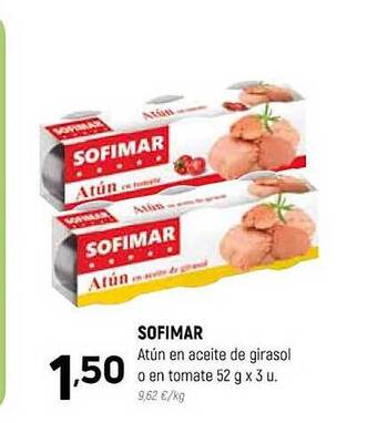 Coviran Sofimar atún en aceite de girasol o en tomate oferta