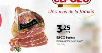 Coviran Elpozo bodega jamón curado deshuesado oferta