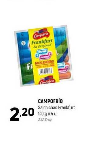 Coviran Campofrío salchichas frankfurt oferta