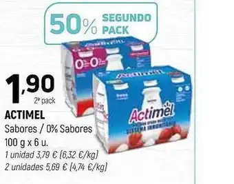 Coviran Actimel sabores o 0% sabores oferta