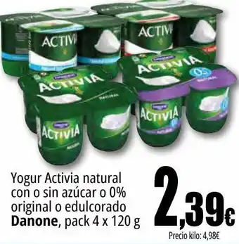 Unide Market Yogur activia natural con o sin azúcar o 0% original o edulcorado danone oferta