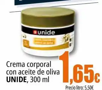 Unide Market Crema corporal con aceite de oliva unide oferta
