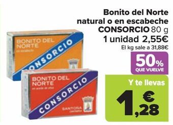 Carrefour Bonito del norte natural o en escabeche consorcio oferta