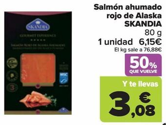 Carrefour Salmón ahumado rojo de alaska skandia oferta