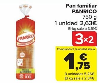 Carrefour Pan familiar panrico oferta