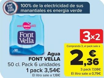 Carrefour Agua font vella oferta