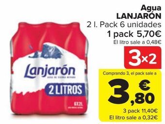 Carrefour Agua lanjarón oferta