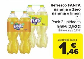 Carrefour Refresco fanta naranja o zero naranja o limón oferta