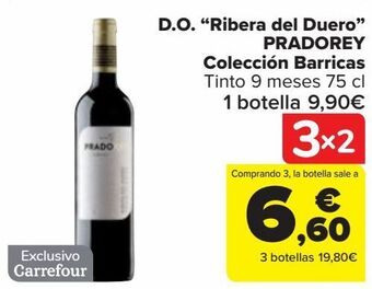 Carrefour D.o. ''ribera del duero'' pradorey colección barricas oferta