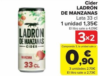 Carrefour Cider ladrón de manzanas oferta