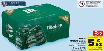 Carrefour Cerveza mahou clásica oferta