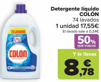 Carrefour Detergente líquido colón oferta