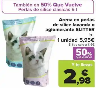 Carrefour Arena en perlas de sílice lavanda o aglomerante slitter oferta