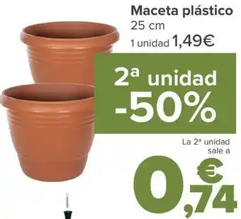 Carrefour Maceta plástico 25 cm oferta