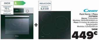 Carrefour Candy pack horno + placa pcp16dx oferta