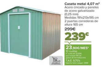 Carrefour Caseta metal 4,07 m2 oferta