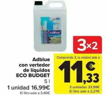 Carrefour Adblue con vertedor de líquidos eco budget oferta