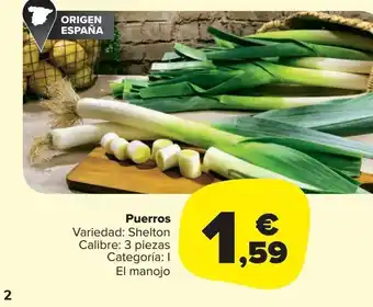 Carrefour Market Puerros, el manojo oferta