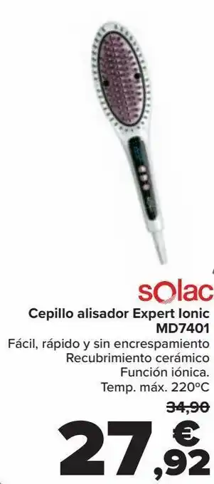 Carrefour Solac cepillo alisador expert ionic md7401 oferta