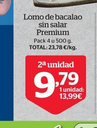 La Sirena Lomo de bacalao sin salar premium oferta