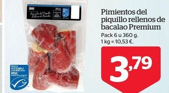La Sirena Pimientos del piquillo rellenos de bacalao premium oferta