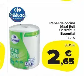 Carrefour Market Papel de cocina maxi roll carrefour essential 1 rollo oferta