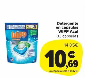 Carrefour Market Detergente en cápsulas wipp azul 33 cápsulas oferta