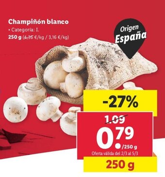Lidl Champiñon Blanco oferta