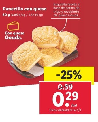 Lidl Panecillo Con Queso oferta