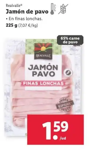 Lidl Jamón de Pavo oferta